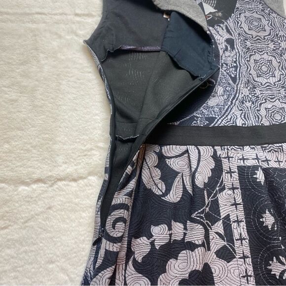 Desigual Gray and Black Geo Design Sleeveless Dress - Picture 9 of 12